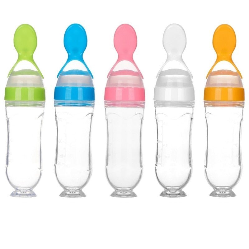 Biberon avec cuillère pour nouveau - né | EasyBottle™ - Bébé en croissance