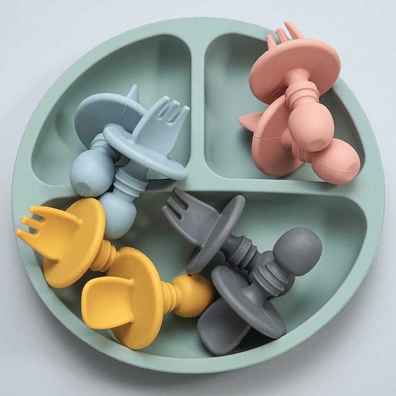 CuttieSpoon™ | Cuillère et fourchette pour bébé | Maman - Bébé en croissance