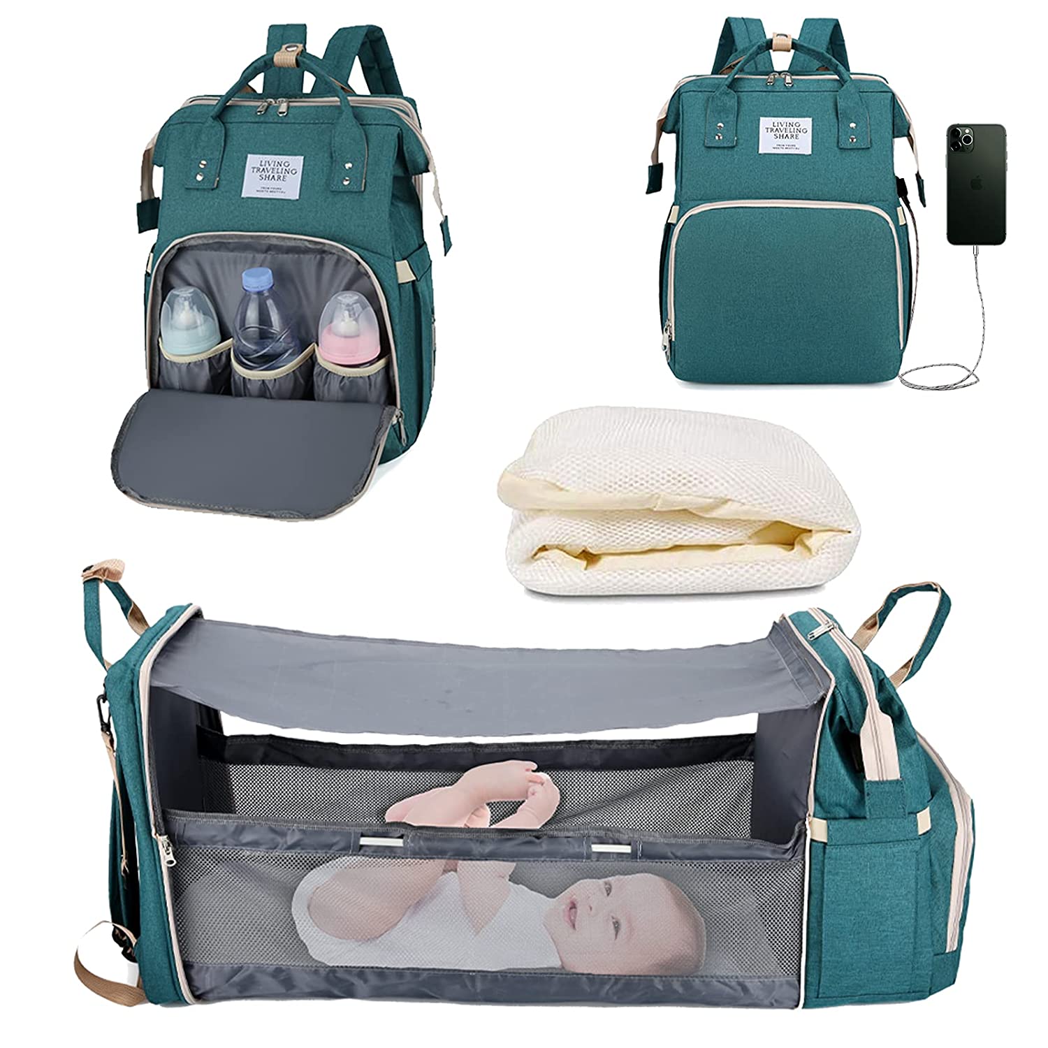 Sac à langer portatif | Berceau de voyage BabyNappy™ - Bébé en croissance